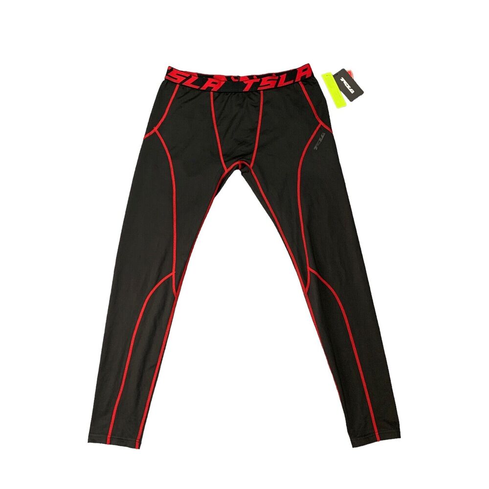 TSLA Thermal Leggings Mens XL Extra Large Compression Baselayer Wintergear New